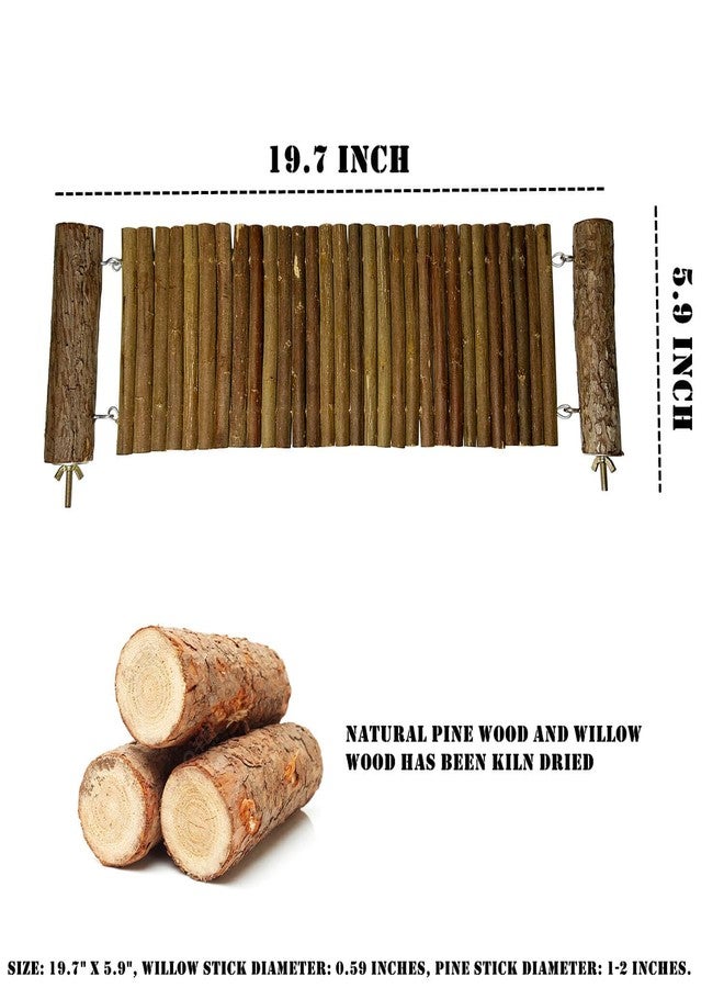 Shuoxpy Chinchilla Wooden Suspension Bridge Platform Toy, Small Animal Climbing Toys for Chinchilla Hamsters Sugar Glider Squirrel Gerbils Rat and Other Small Animals - Image 5